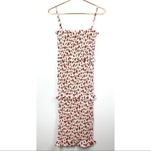 Two Little Sisters Smocked Floral Tiered Summer Midi Dress 8